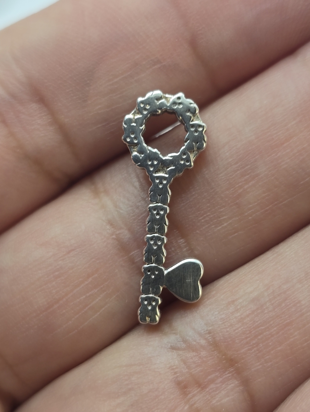 Tous Sterling Silver Key Bear Pendant